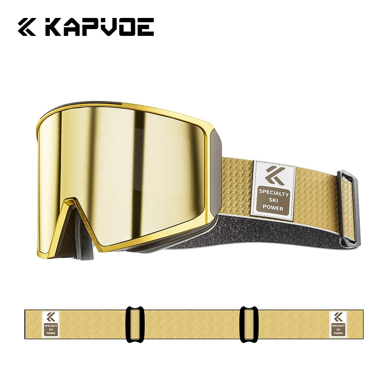 KAPVOE-Gafas de esquí para hombre y mujer, lentes para Snowboard, esquí de montaña y deportes de nieve