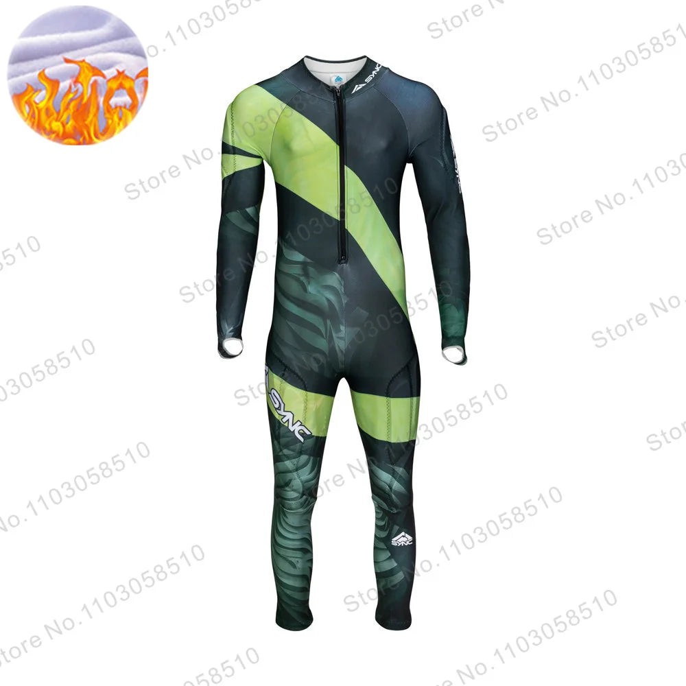 Traje de Carreras para Niños GS 2025, Chaqueta de Snowboard de Manga Larga en Tela Suave Cepillada, Mono de Carreras para Deportes al Aire Libre, Sin Relleno
