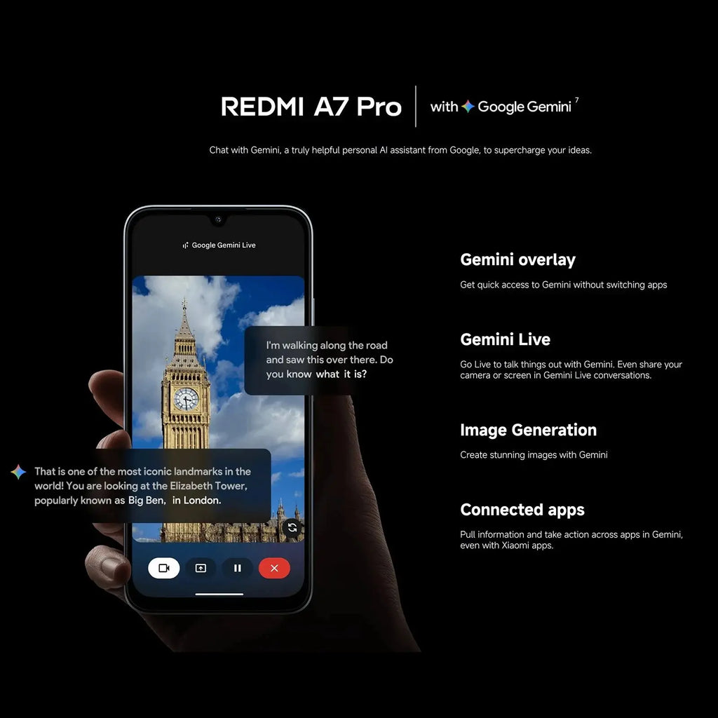 Versión Global NUEVO Smartphone Xiaomi Redmi A7 Pro Xiaomi HyperOS 3 Potente Octa-Core 6.9' LCD 120Hz 6000mAh Carga Rápida 15W