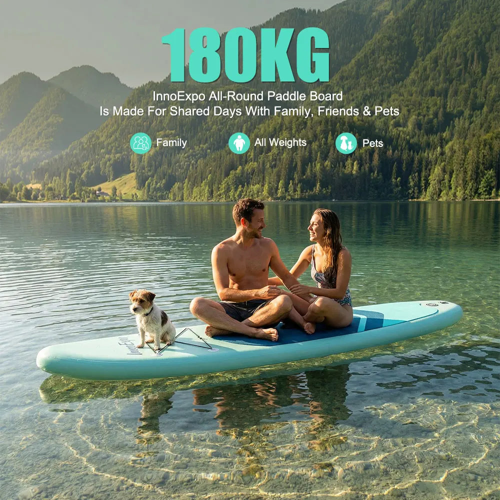 Tabla de Paddle Surf Inflable InnoExpo de 320-350 cm, Tabla de Surf SUP Antideslizante para Deportes Acuáticos con Accesorios