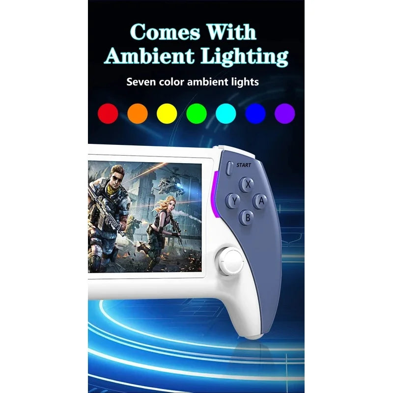 Nueva consola de videojuegos portátil, pantalla IPS de alta definición, dos joysticks analógicos, salida de alta definición, 500 juegos integrados, compatible con juegos de PSP, PS1 y arcade.