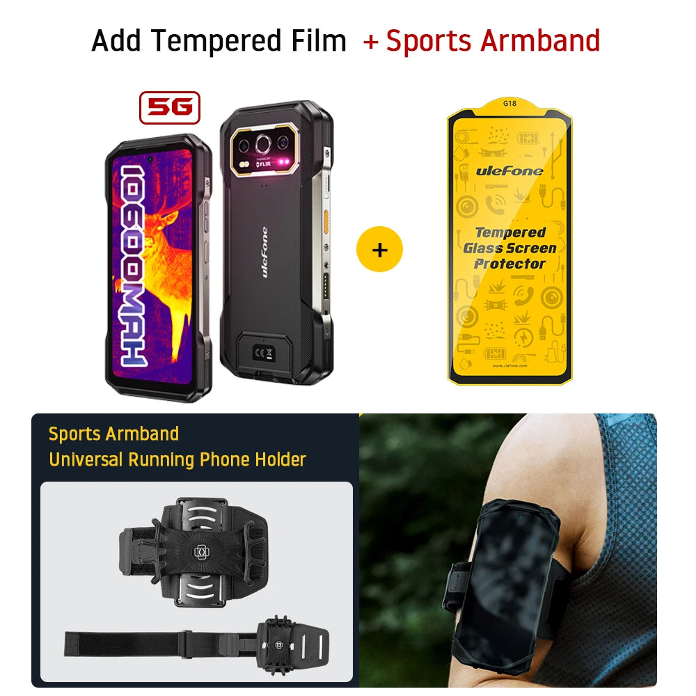 Ulefone Armor 27T Pro+ 5G 10600mAh 64MP Visión Nocturna Hasta 24GB+256GB Smartphone Robusto Android 15 6.78" 120Hz LCD