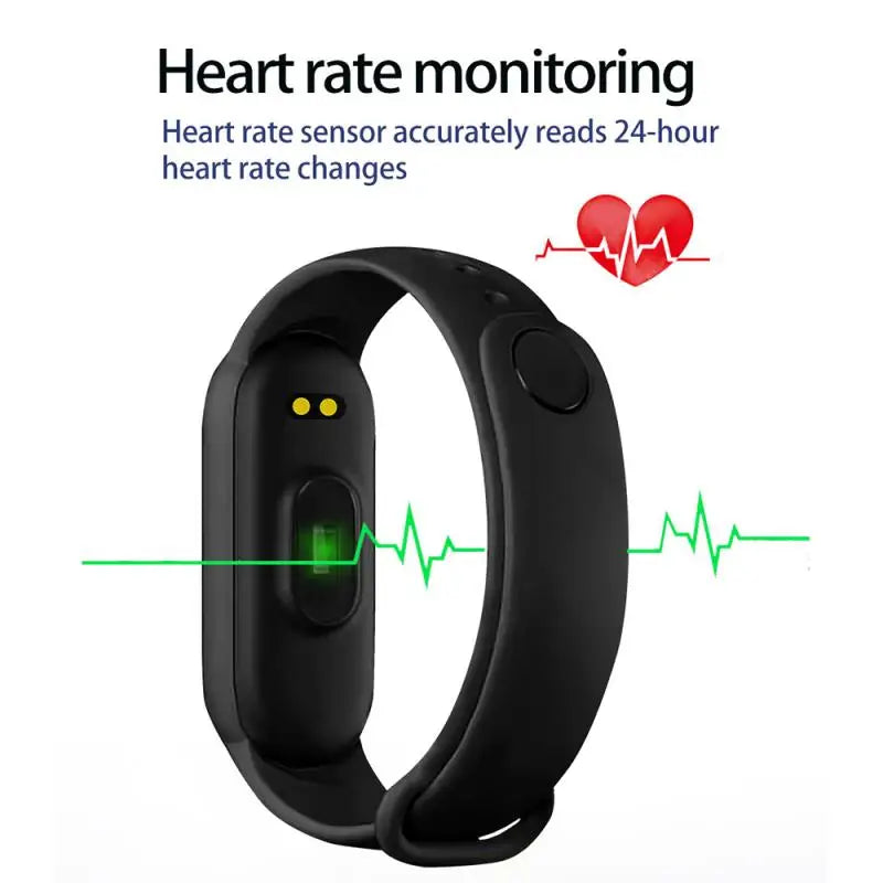 M6 Smartwatch Hombre Mujer Pulsera Inteligente de Fitness Banda Deportiva Monitor de Frecuencia Cardíaca y Presión Arterial Relojes Impermeables Multifunción