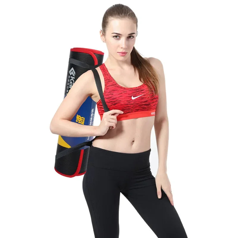 Estera de Yoga de 10mm Extra gruesa 1830*610mm NRB estera de almohada antideslizante para hombres y mujeres Fitness insípido gimnasio almohadillas de ejercicio estera de Yoga Pilates