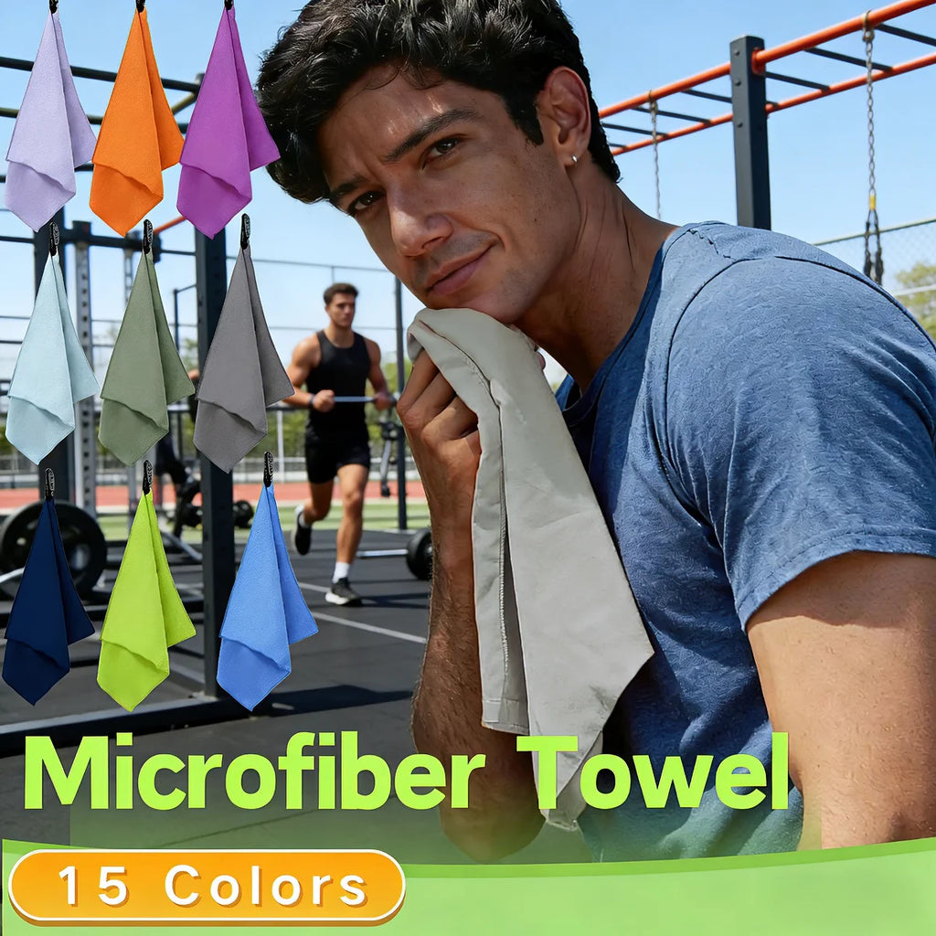 Toalla de microfibra de secado rápido de 38x38cm, Ultra compacta, ligera, perfecta para viajes, gimnasio, Camping, viaje, playa, ducha, toalla de bolsillo absorbente