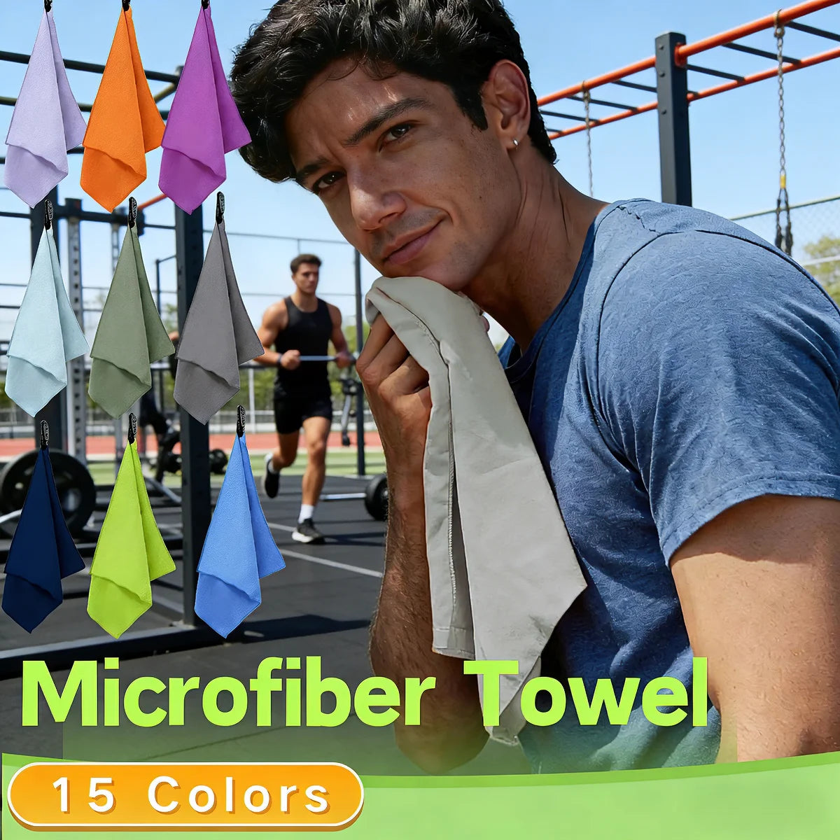 Toalla de microfibra de secado rápido de 38x38cm, Ultra compacta, ligera, perfecta para viajes, gimnasio, Camping, viaje, playa, ducha, toalla de bolsillo absorbente