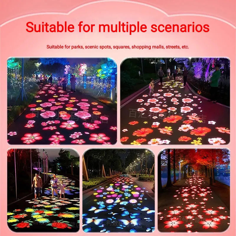 Iluminación de proyección creativa para jardín con patrón de nube de peces dorados, dinámica, impermeable y personalizada para exteriores