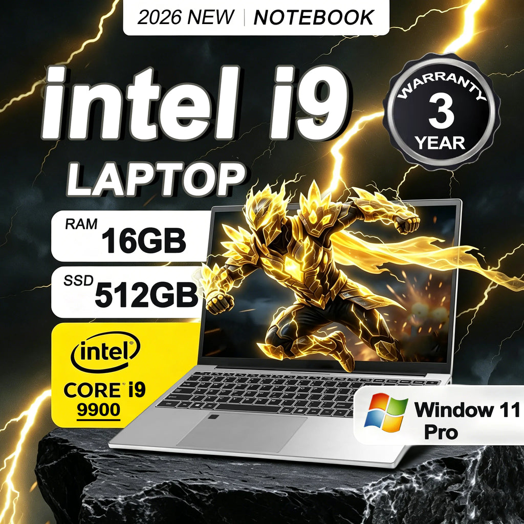 Portátiles de 15,6" con Windows 11 Pro, Intel Core I9-9900, 16GB RAM, 1TB SSD, Office, PC portátil para juegos y estudio
