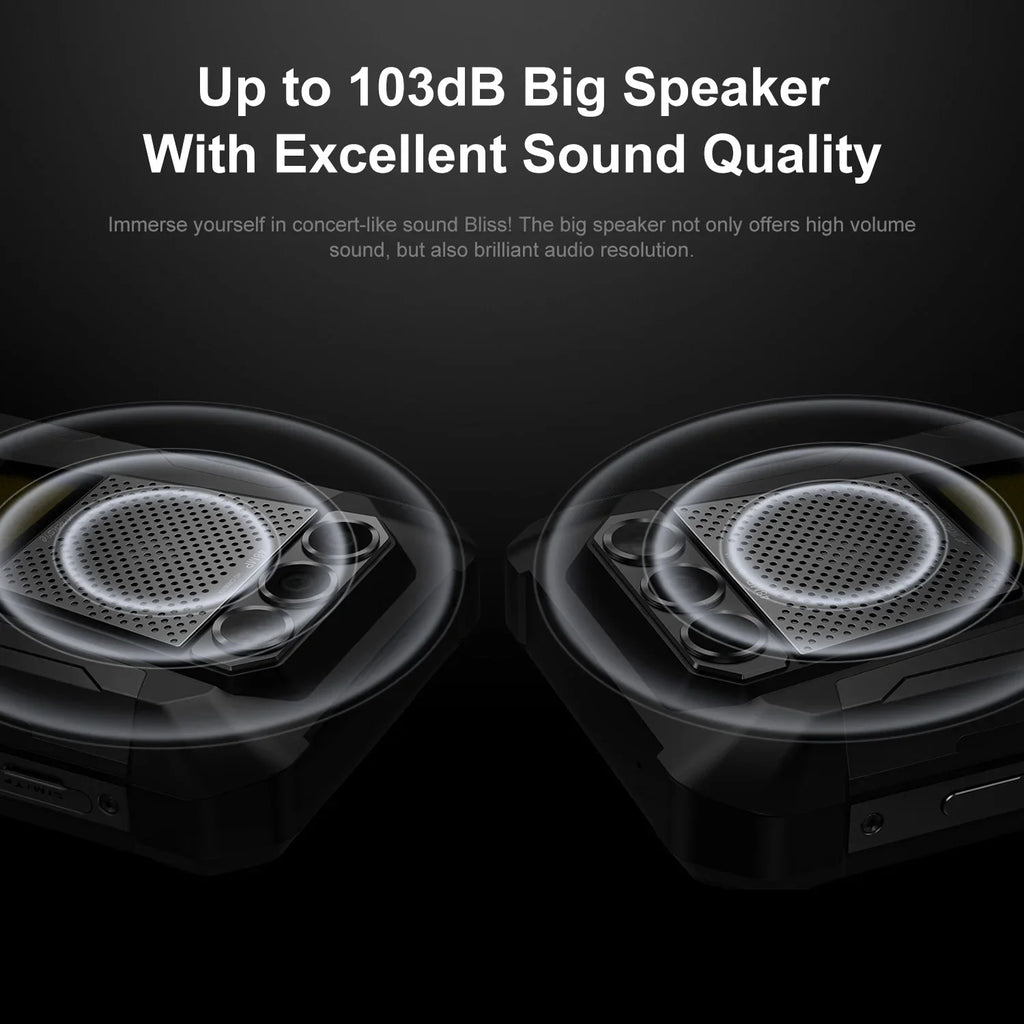 Smartphone ultrarresistente FOSSiBOT F106 Pro, 8 GB de RAM, 256 GB de ROM, 12000 mAh, pantalla de 6,58”, Android 14, altavoz potente, luz de camping, teléfono móvil