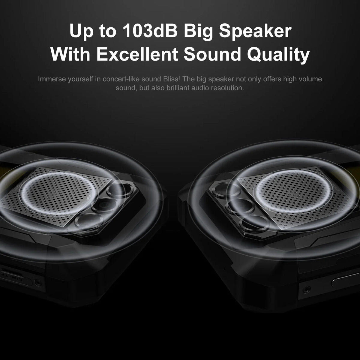 Smartphone ultrarresistente FOSSiBOT F106 Pro, 8 GB de RAM, 256 GB de ROM, 12000 mAh, pantalla de 6,58”, Android 14, altavoz potente, luz de camping, teléfono móvil