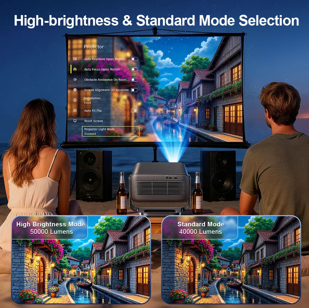 Proyector ThundeaL VIDAA TD99W 4K Full HD 1080P con WiFi, 50W, Dolby, Cine en Casa, TD98 Actualizado, TD99W, Proyector de Haz para Cine, Juegos y Exteriores