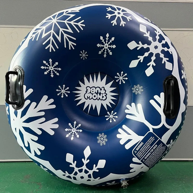 Anillo de nieve inflable, trineo grande, placa base reforzada gruesa y mango fuerte, Material de PVC resistente al frío, suministros para esquí en nieve