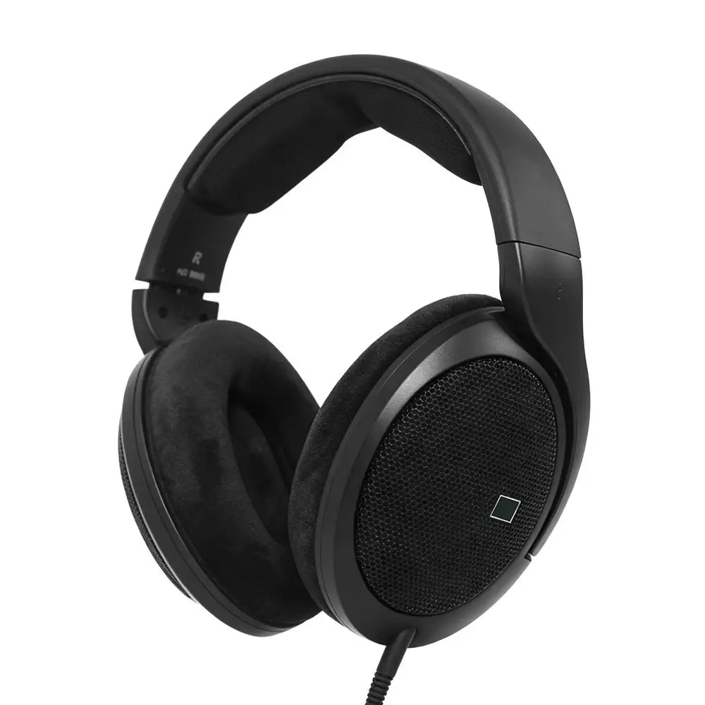 Auriculares de diadema con almohadillas acolchadas y copa abierta, negro