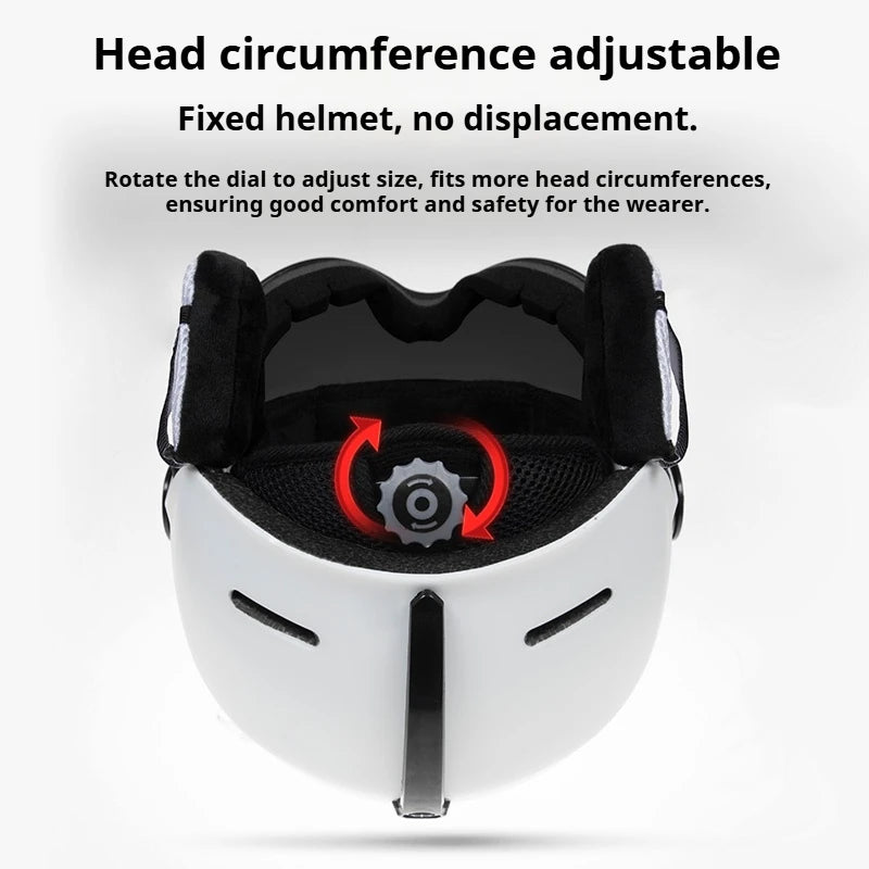 Casco de Esquí/Snowboard MOON Todo en Uno con Gafas Integradas |   PC+EPS Ligero para Máxima Protección