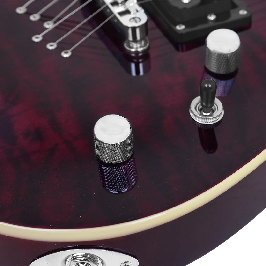 IRIN-guitarra eléctrica morada de 6 cuerdas, tecnología de diapasón de madera, perspectivas, sonido melodioso elegante para guitarra principiante, el mejor regalo