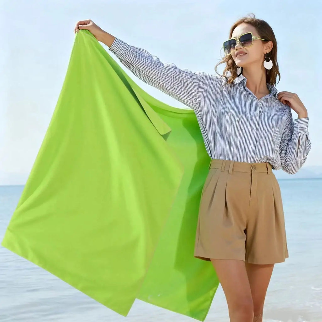 Toalla de secado rápido de microfibra a prueba de arena, ligera, portátil, para playa, natación, Yoga, gimnasio, artículos esenciales para viajes, súper absorbente, suave para la piel