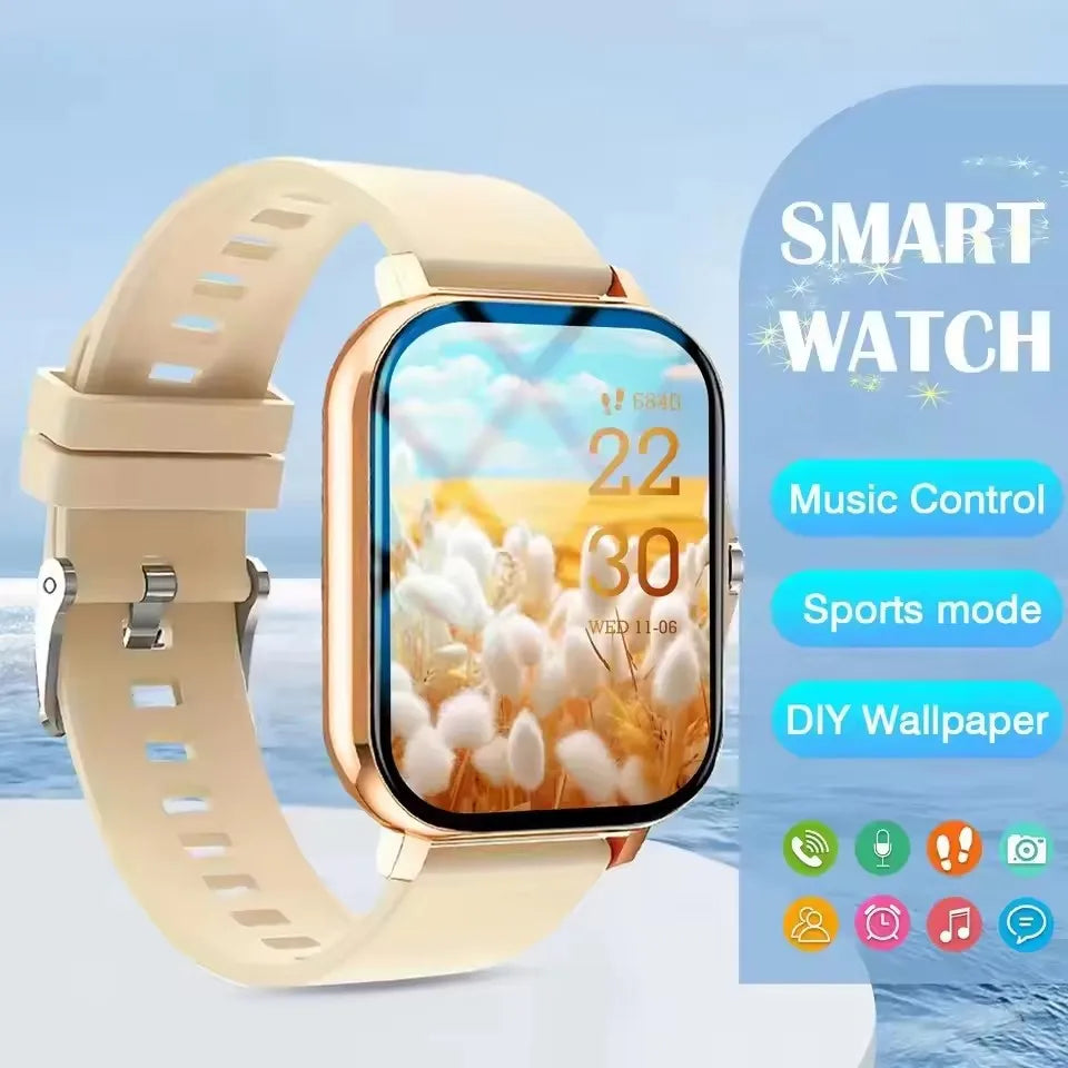 Reloj inteligente 2026, llamadas Bluetooth, rastreador de ejercicios, monitor de frecuencia cardíaca y registro de sueño, reloj deportivo para exteriores para Android/iOS, hombres y mujeres HT30