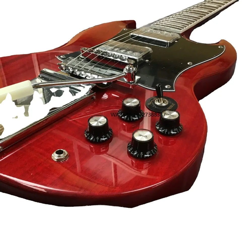 Guitarra eléctrica Gleroy, diapasón de palisandro de cuerpo sólido con Maestro Vibrola