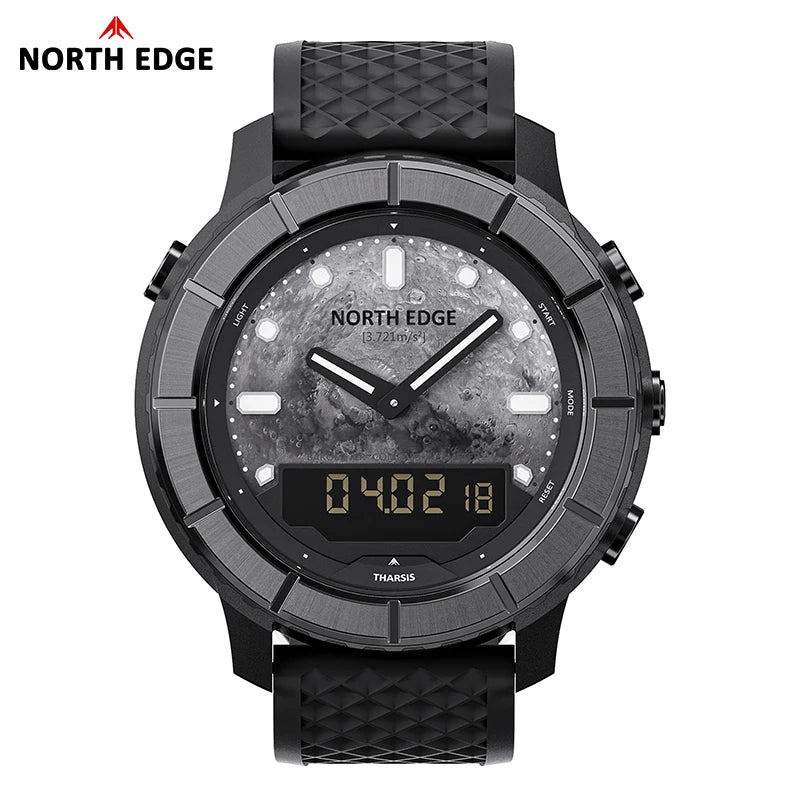 Reloj para exteriores NORTH EDGE THARSIS para hombre, reloj digital táctico militar, altímetro, barómetro, brújula, resistente al agua 5ATM, reloj para senderismo Pro