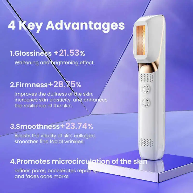 Nueva luz de leche LED + instrumento de belleza de terapia IPL con máquina de masaje Facial láser cuello cara terapia de luz roja dispositivo antienvejecimiento