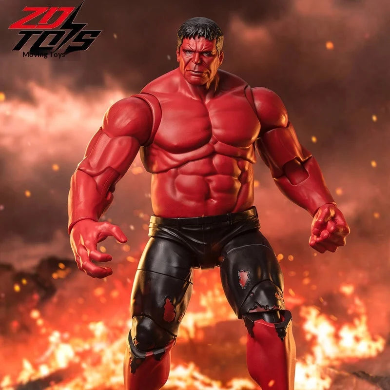 Figura de Acción de Hulk Rojo de Marvel de ZDToys, Modelo Coleccionable Móvil para Exhibición en Escritorio, Regalo de Cumpleaños