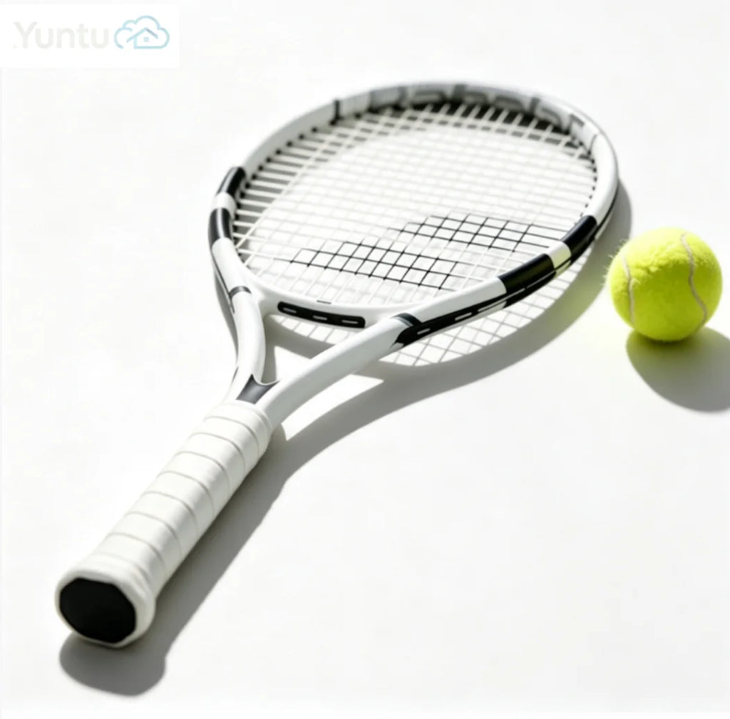 Raqueta de tenis integrada de compuesto de carbono, 270-275 g, ligera, para entrenamiento de principiantes, preencordada, 102-105 pulgadas cuadradas.