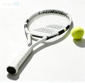 Raqueta de tenis integrada de compuesto de carbono, 270-275 g, ligera, para entrenamiento de principiantes, preencordada, 102-105 pulgadas cuadradas.