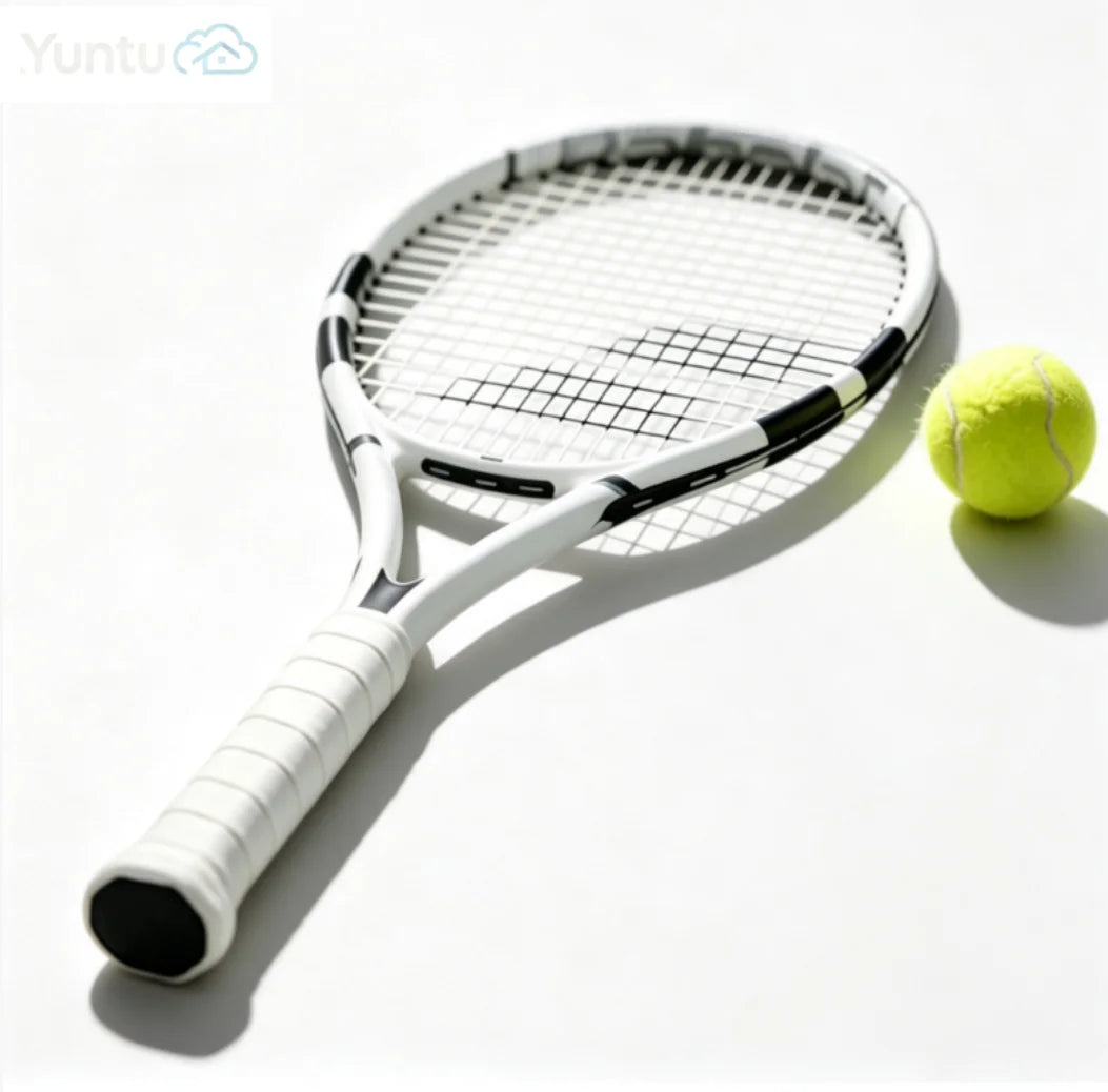 Raqueta de tenis integrada de compuesto de carbono, 270-275 g, ligera, para entrenamiento de principiantes, preencordada, 102-105 pulgadas cuadradas.