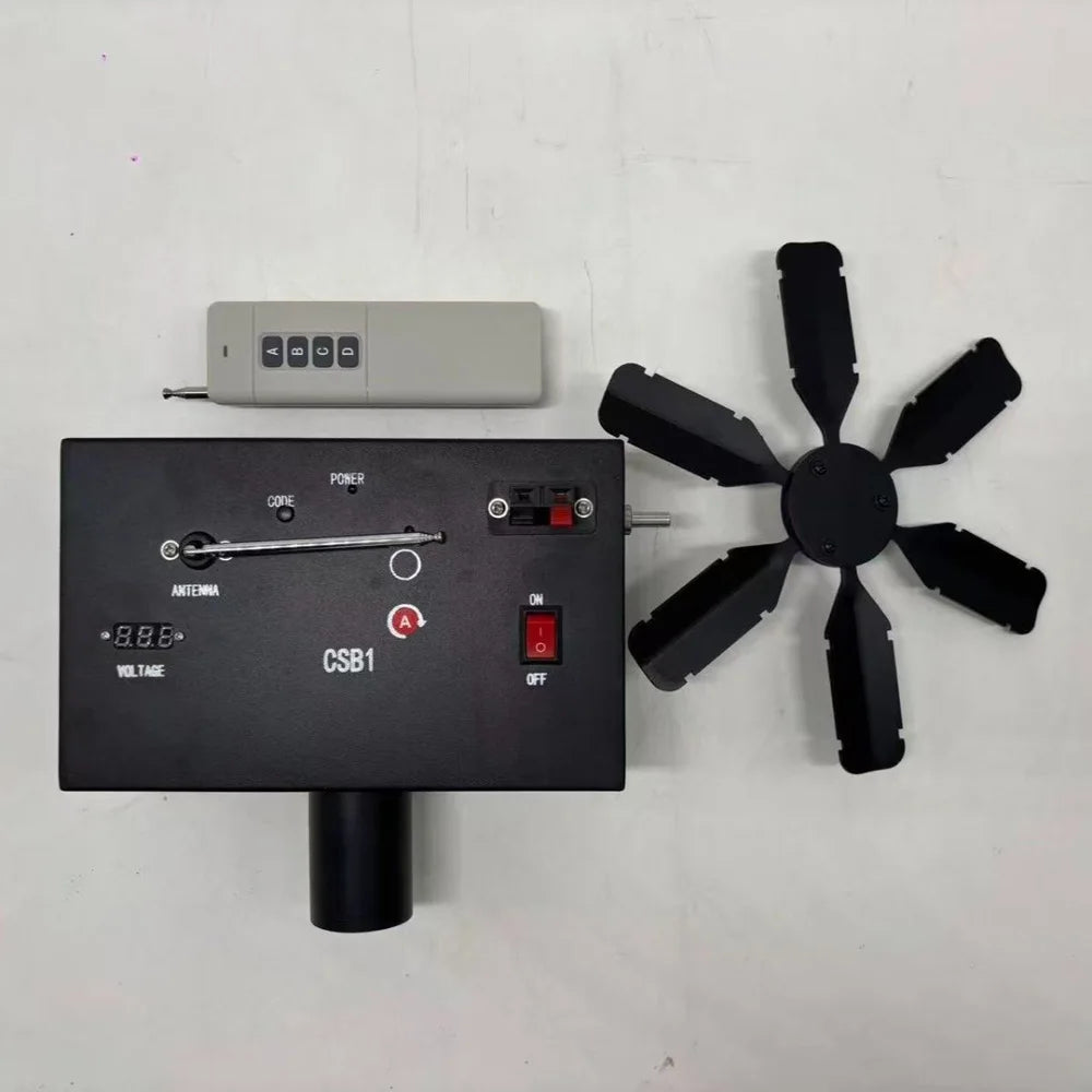 Máquina de efectos de luz con llama fría, equipo de escenario con control remoto inalámbrico de doble rueda giratoria, máquina de molino de viento de una sola rueda para bodas