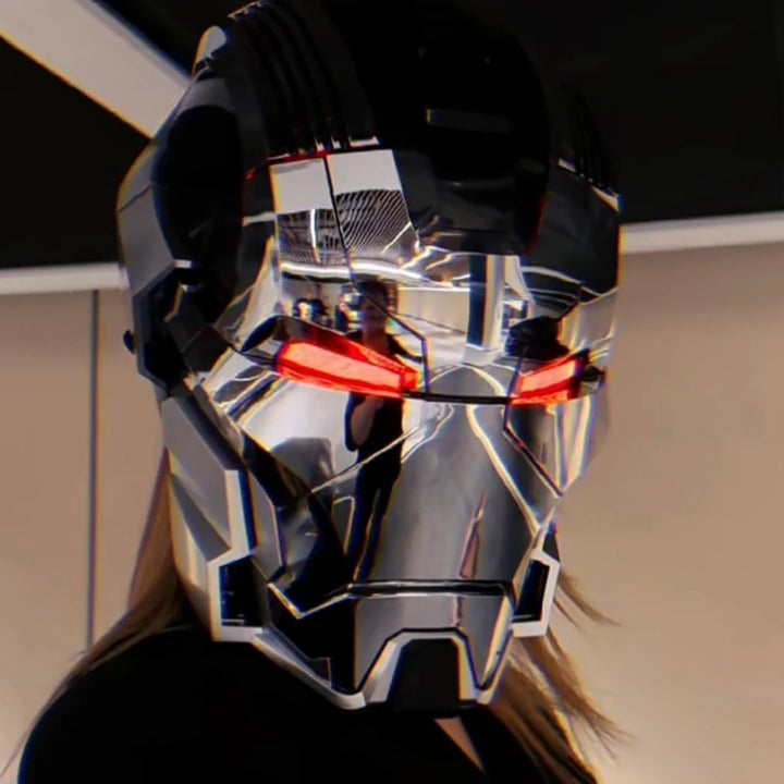 Casco de Iron Man Mk17 Mk5 de los Vengadores, Automático, 1 a 1, Apertura y Cierre Eléctrico, Control Remoto por Voz en Inglés, Juguete de Cosplay, Regalo de Cumpleaños