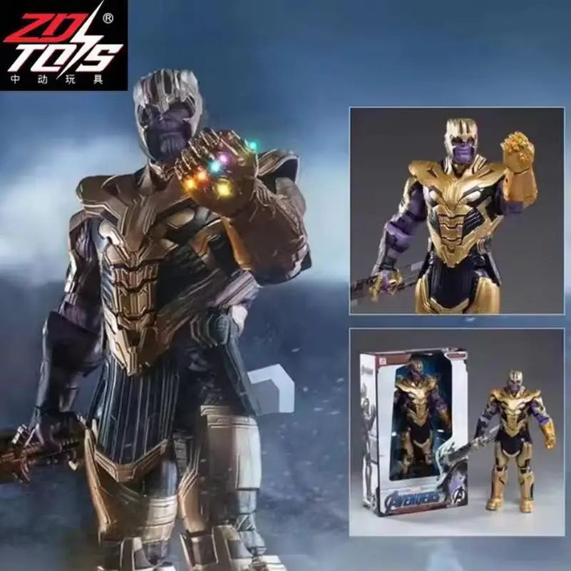 Figura de acción de Thanos de ZD Toys, de la serie Marvel Avengers 4, 35 cm, escala 1:5, con articulaciones móviles, modelo coleccionable con licencia oficial, para fans adultos.