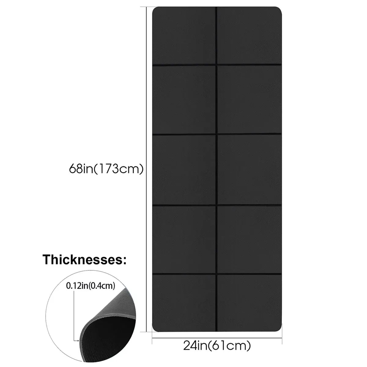 Esterilla antideslizante de espuma EVA para hacer ejercicio, colchoneta cómoda de 4MM de grosor para Yoga, Pilates y gimnasia