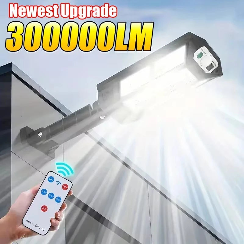Luces LED solares de 30000LM para exteriores, luces solares con sensor de movimiento, 3 modos, resistentes al agua IP65, luz solar para jardín, calle, patio y farol