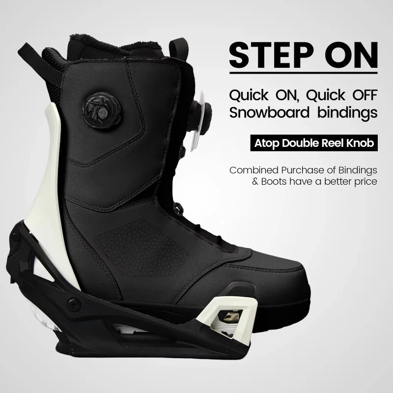 Botas de Snowboard para Hombre Adulto, Resistentes, con Cierre de Cordones y Sistema Step-on, de Secado Rápido, para Freestyle