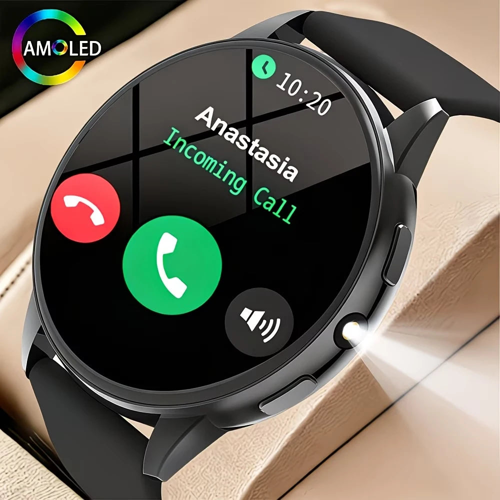 Nuevo modelo 2026, moderno reloj inteligente redondo, pantalla HD totalmente táctil, llamadas inalámbricas, múltiples modos deportivos, control de música