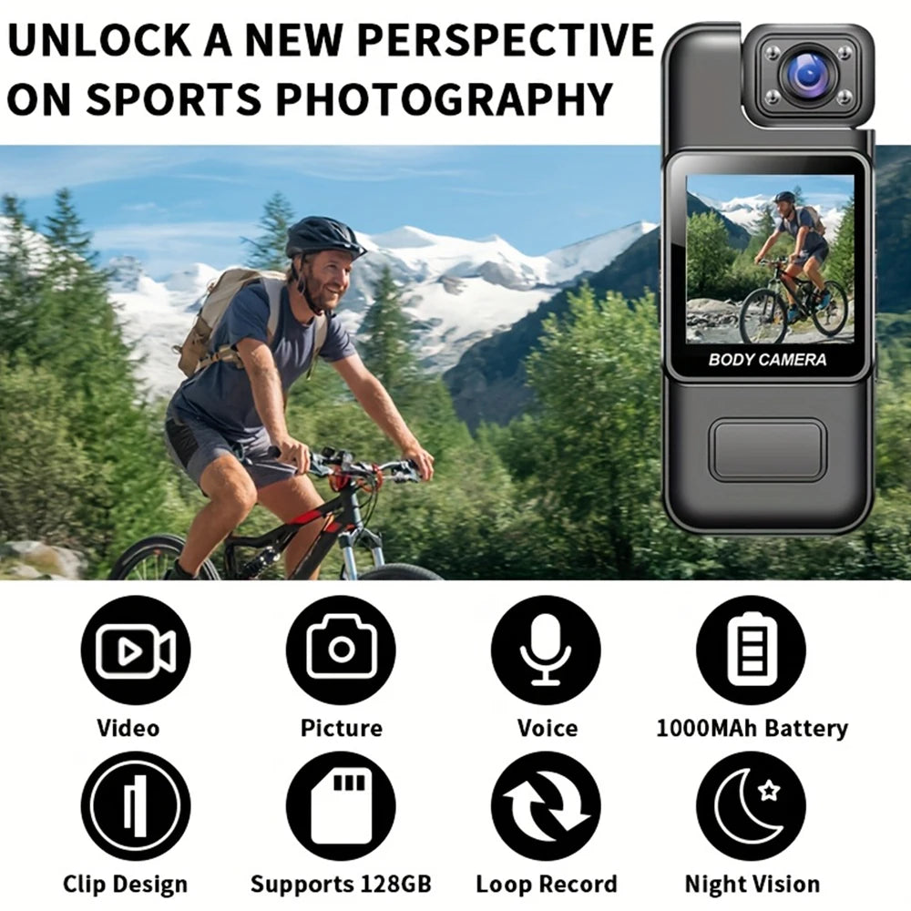 Mini cámara Ultra HD 4K WiFi, grabadora de vídeo Digital portátil, BodyCam de policía, visión nocturna infrarroja, videocámara deportiva DV para montar