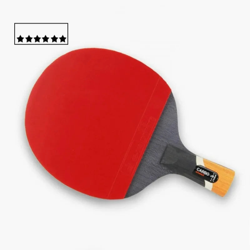 Raqueta de Tenis de Mesa Stiga 6 Estrellas con Goma de Doble Pimples-in, Raqueta de Ping Pong con Funda