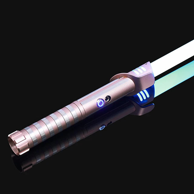 Sable de luz Darksaber RGB de 16 colores con mango de metal, espada de aluminio con efectos de sonido de impacto, sable de luz FX para duelo