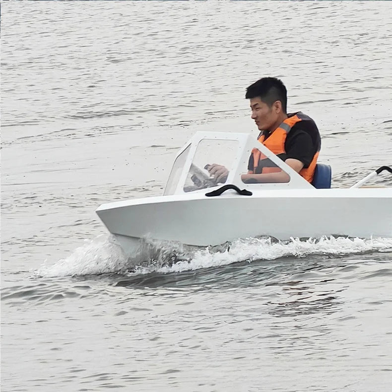 Mini barco de chorro de alta velocidad personalizado de 15kw, esquí acuático de aluminio, Jet Ski para botes de remos, barco de Karting eléctrico para deportes acuáticos