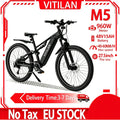 Bicicleta eléctrica Vitilan M5 de 1000W, 48V 15Ah, sensor de par de 90-100Nm, neumáticos de 27.5*2.8 pulgadas, cuadro de aluminio, 9 velocidades, para viajes al aire libre, adultos