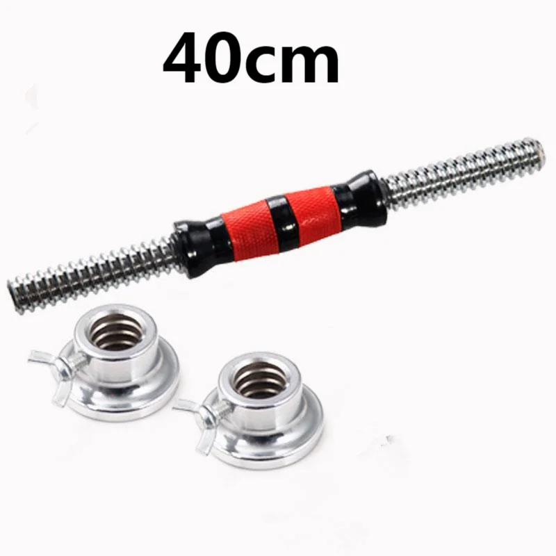 Barras de mancuernas galvanizadas con tuercas, mancuernas roscadas estándar de 25mm, mango de mancuerna para el hogar, gimnasio, Fitness, barras de ejercicio duraderas, 30, 35, 40, 45cm