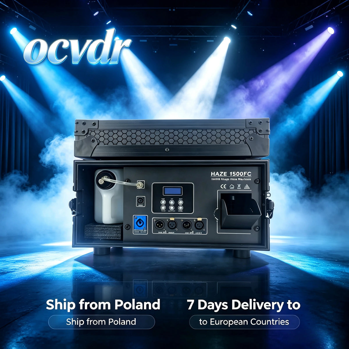 Máquina de humo profesional para escenarios de 1500 W, con control remoto inalámbrico y DMX512, y enchufe europeo. Equipo de efectos de atmósfera para DJ, discotecas, bodas, ceremonias, bares, clubes nocturnos y fiestas te