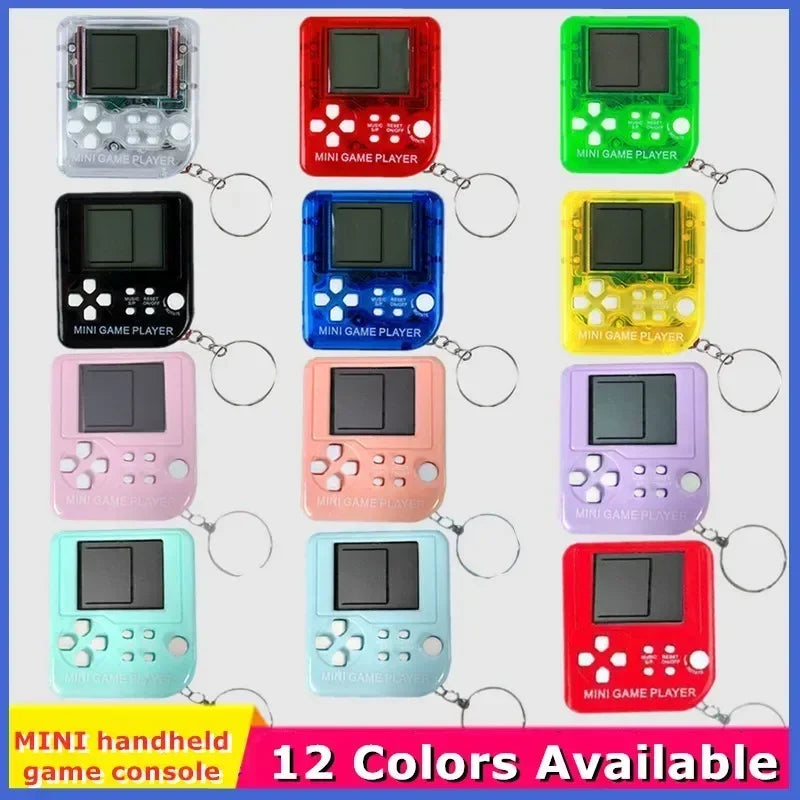 Mini llavero de bolsillo clásico portátil, anillo antipérdida, vídeo nostálgico Retro, máquina de consola de juegos, juguetes para niños, reproductor de juegos