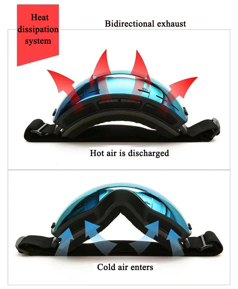 Gafas de Esquí Infantiles Antivaho con Doble Lente, Novedad 2026, Gafas de Esquí para Niños, Deportes al Aire Libre, Motos de Nieve