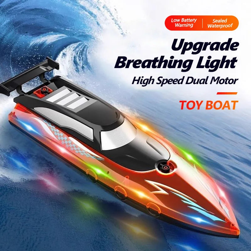 RC Battery Boat Ship 2.4Ghz High-Speed Remote Control Racing Ship Water Speed Boat Child Model Kids Boys Outdoor Pool Toys Gifts