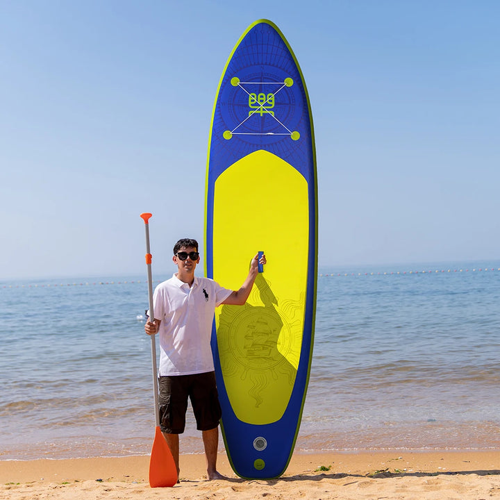 Tabla de paddle surf inflable FunWater, tabla SUP de 320–385 cm con plataforma antideslizante, tabla de paddle surf portátil para surf, turismo, pesca y deportes acuáticos