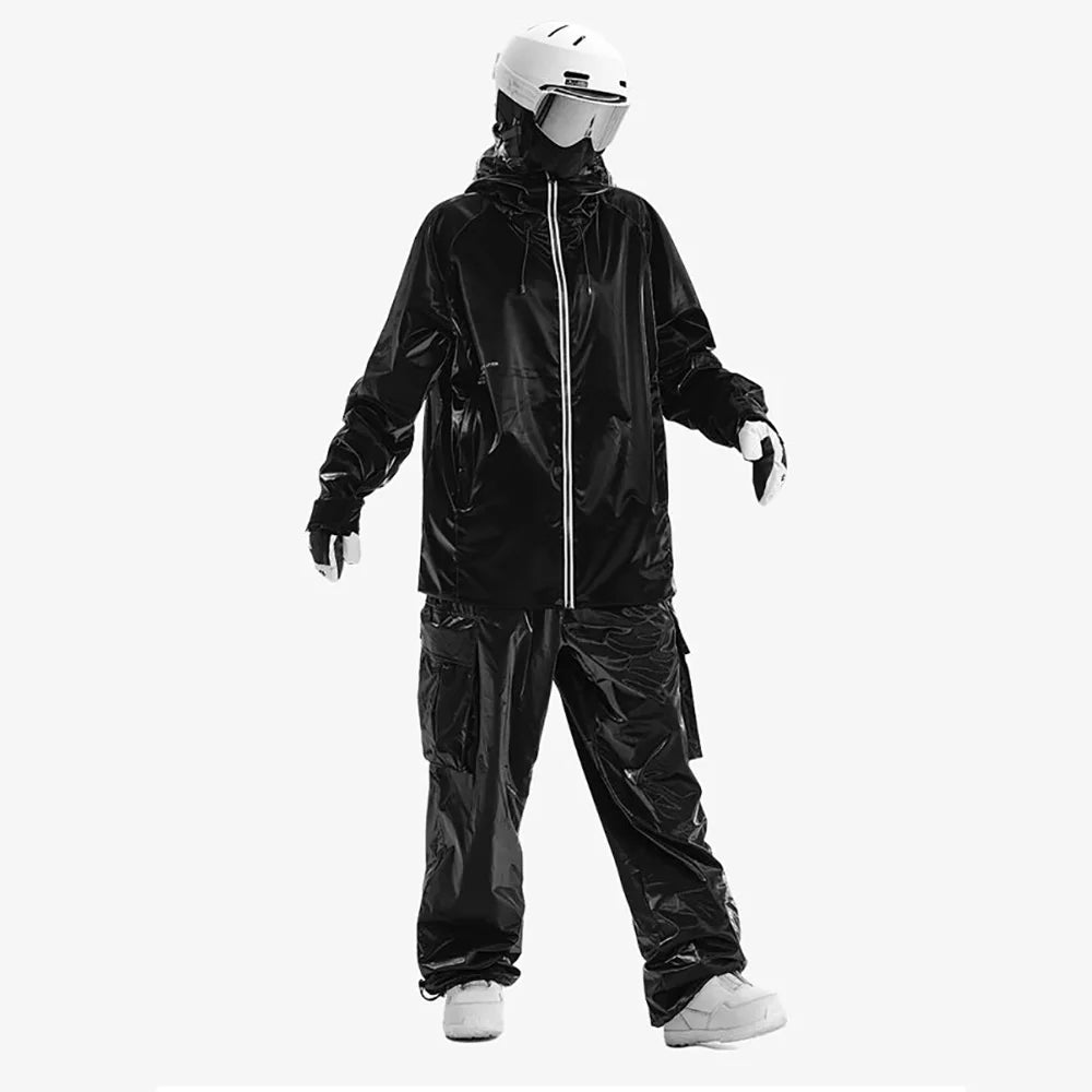 Traje de Snowboard para hombre y mujer, chaqueta y pantalones térmicos de esquí de grafeno para invierno, ropa deportiva térmica impermeable resistente al desgaste para exteriores