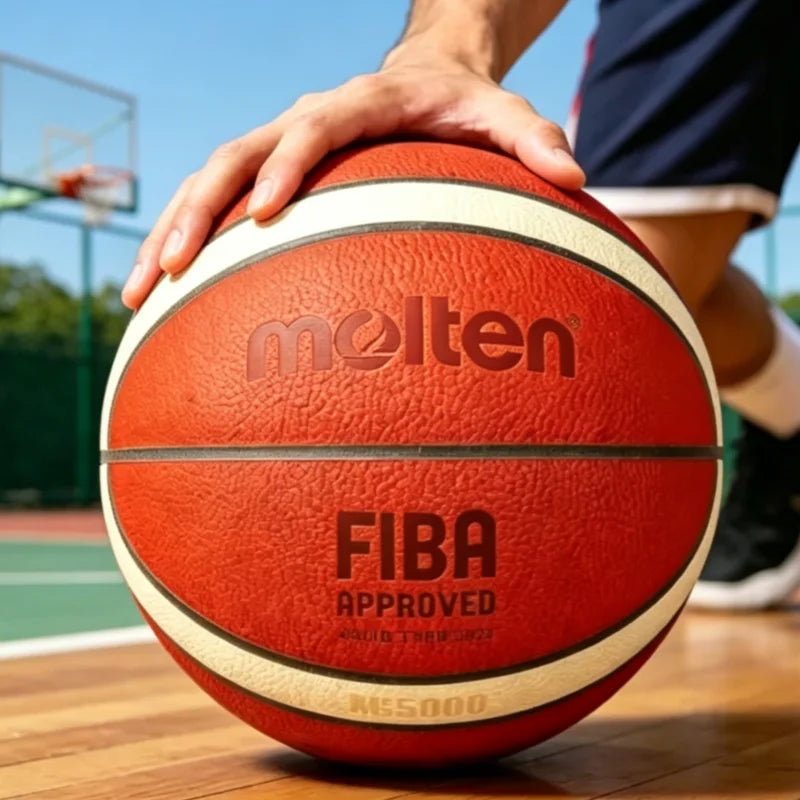 NUEVO Balón de Baloncesto Molten BG5000 Tamaño 7/6/5, Certificación Oficial, Balón de Competición Estándar para Interior y Exterior
