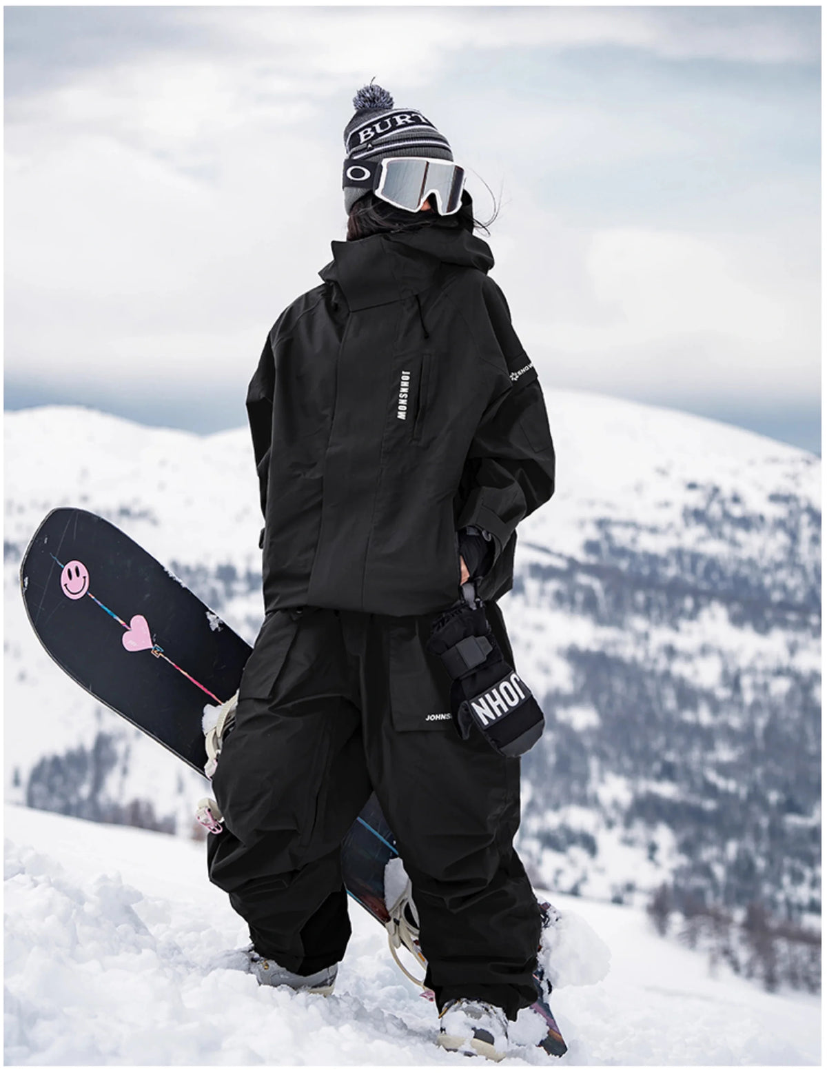 John Snow trajes de esquí de invierno para hombres y mujeres al aire libre impermeable transpirable cálido traje de snowboard conjuntos chaqueta y pantalón de esquí
