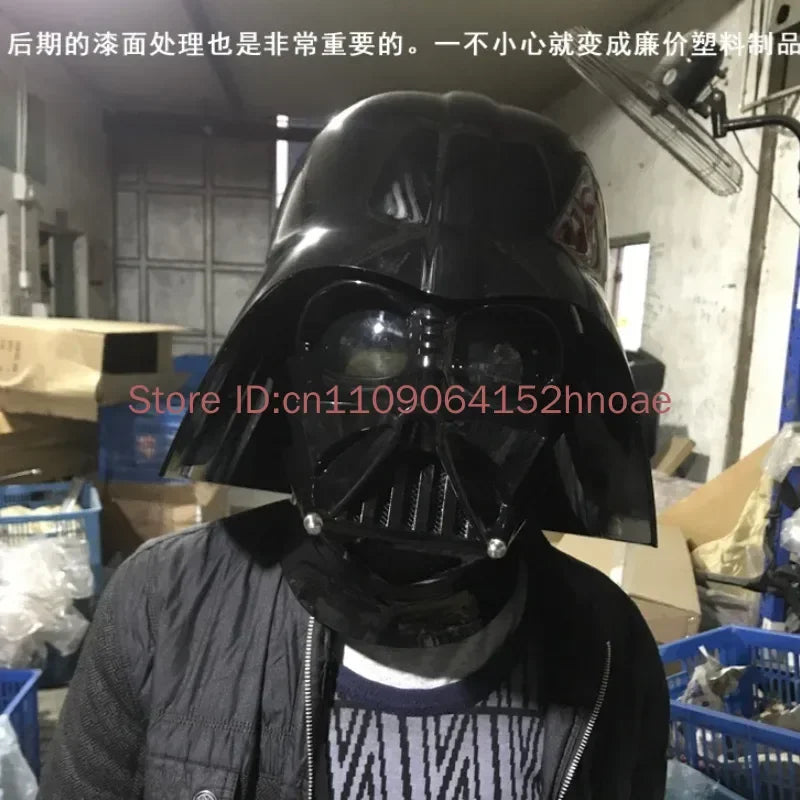 Star Wars Jedi Black Knight Darth Vader 1:1 Scale Cosplay Helmet Science Fiction Collectible Model for Fans